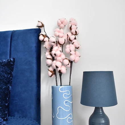 Light pink cotton with vase